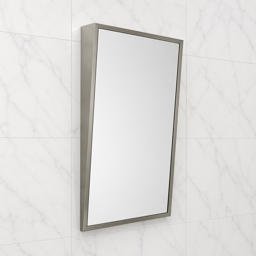 Origins Living Docklands Inclusive Angled Mirror 50 Brushed Stainless Steel - 50x80cm DKL-00A058-BS
