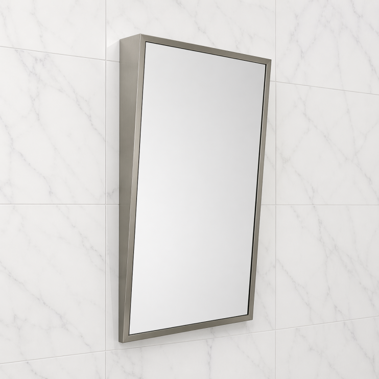 Origins Living Docklands Inclusive Angled Mirror 50 Brushed Stainless Steel - 50x80cm DKL-00A058-BS