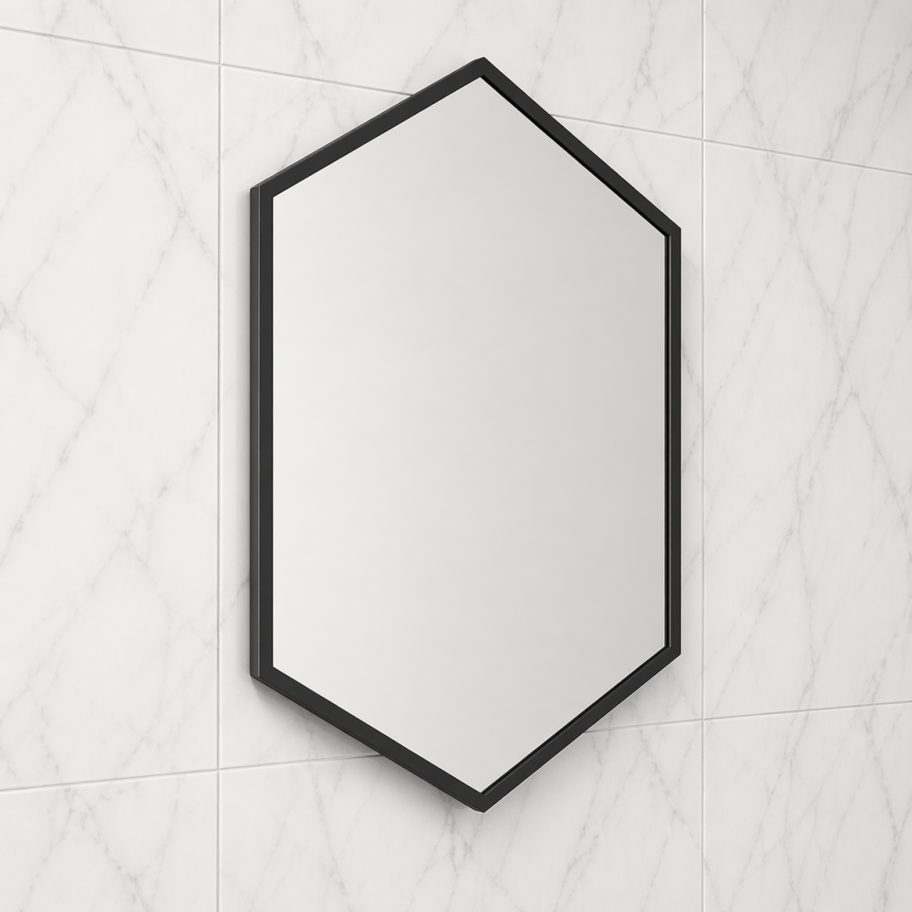 Origins Living Docklands Octagon Mirror 60cm Black DKL-00T060-BK
