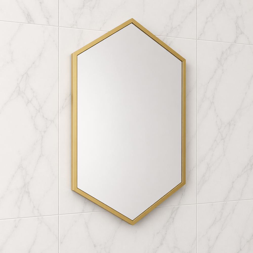 Origins Living Docklands Octagon Mirror 60cm Brushed Brass DKL-00T060-BB