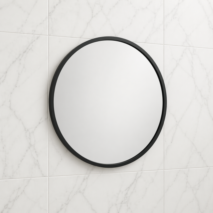 Origins Living Docklands Round Mirror 60cm Black B375530