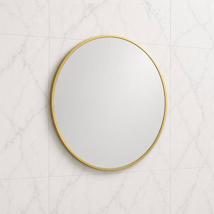 Origins Living Docklands Round Mirror 60cm Brushed Brass B375523