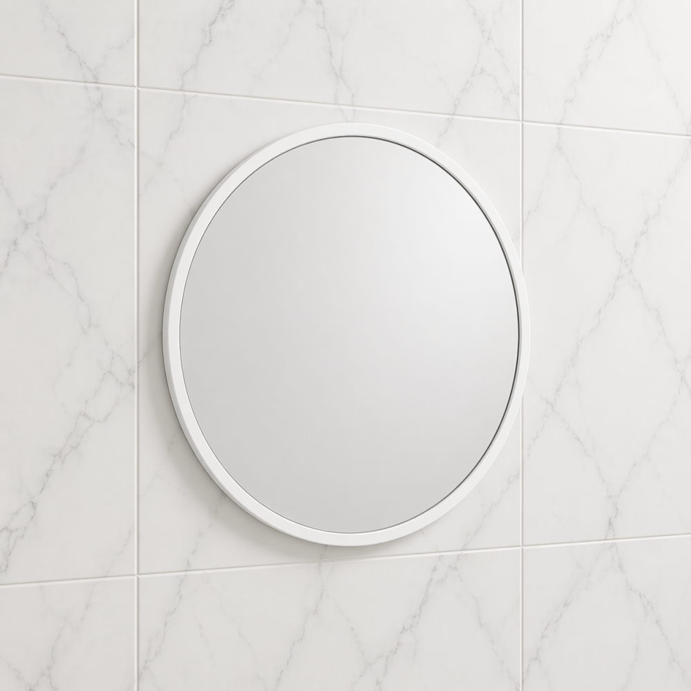 Origins Living Docklands Round Mirror 60cm White B375677