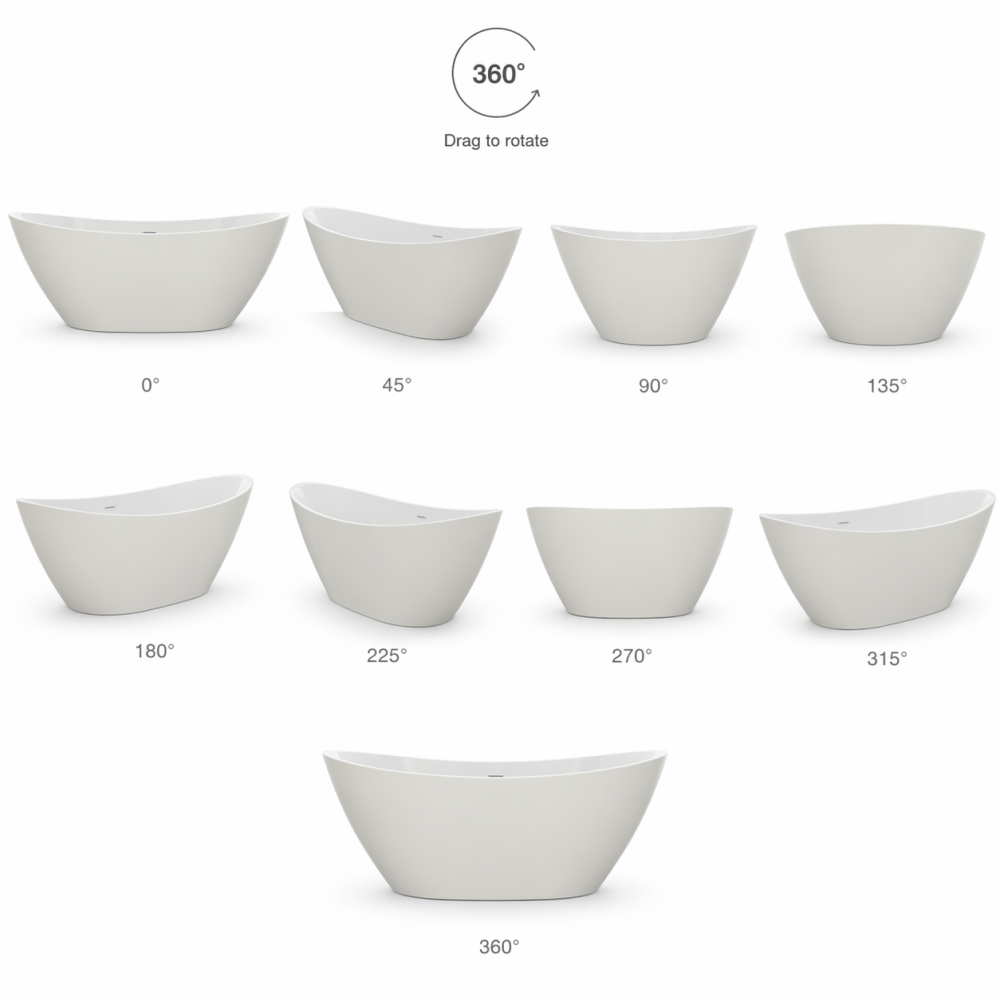 Belmont Freestanding 1700x780x690mm Bath - Latte