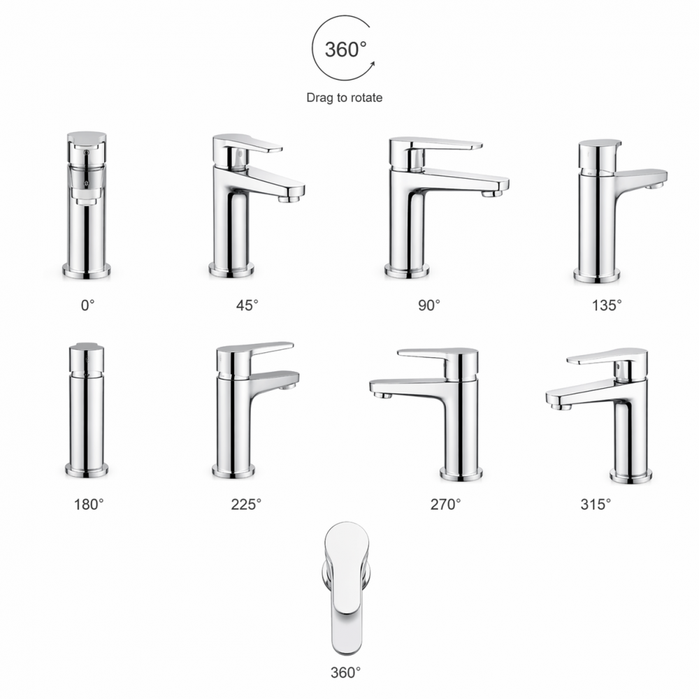 Cassini Basin Mixer - Chrome Bathroom Taps
