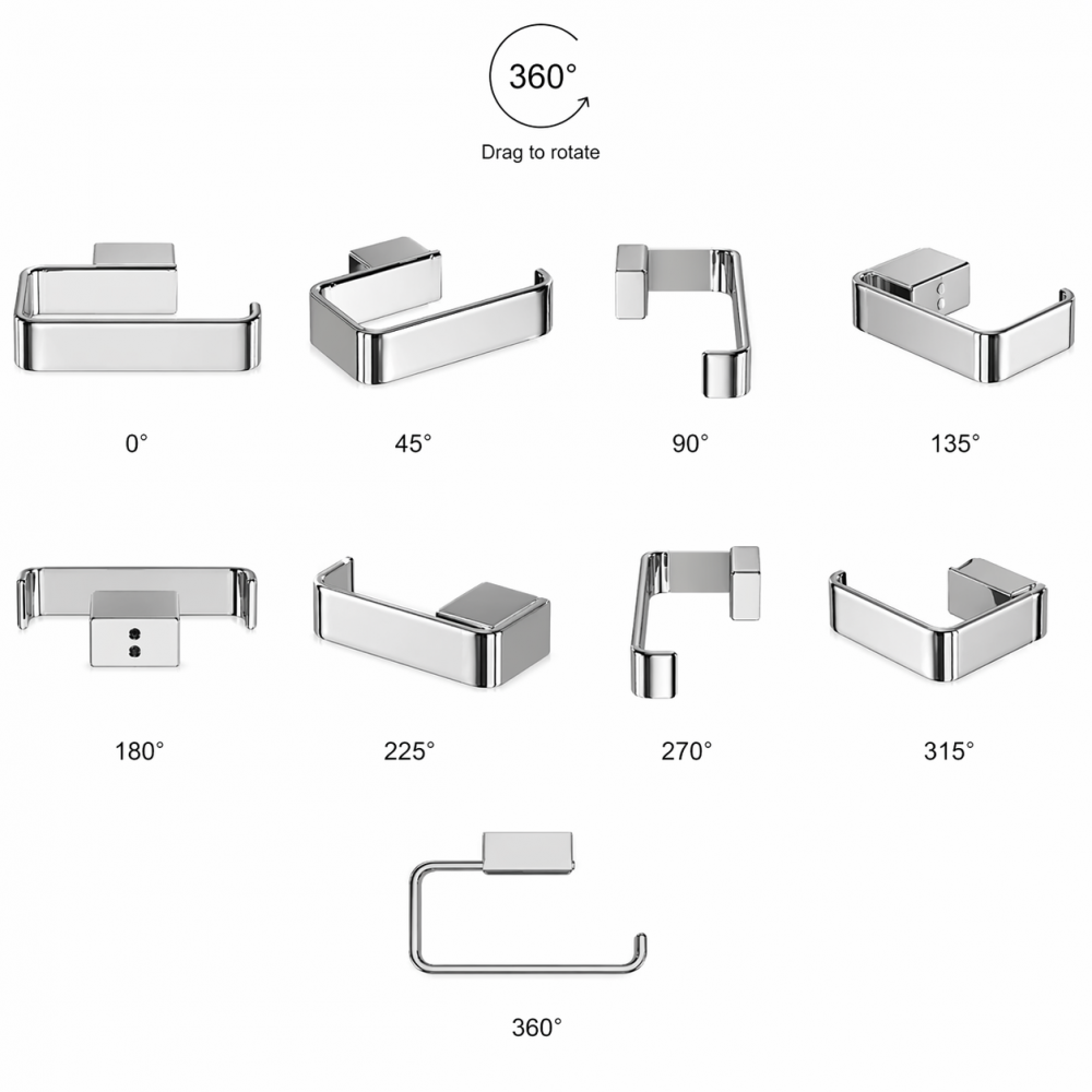 Origins Living Lounge Accessories 5424-13 Origins Living Lounge Open Roll Holder - Chrome 5424-13 Bathroom Accessory