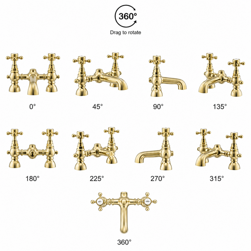 Abode Sentiment Bath Filler - Brushed Brass