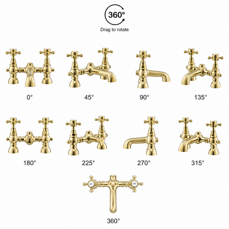 Abode Sentiment Bath Filler - Brushed Brass