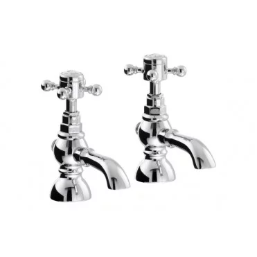 Abode Sentiment Basin Pillar Taps - Chrome