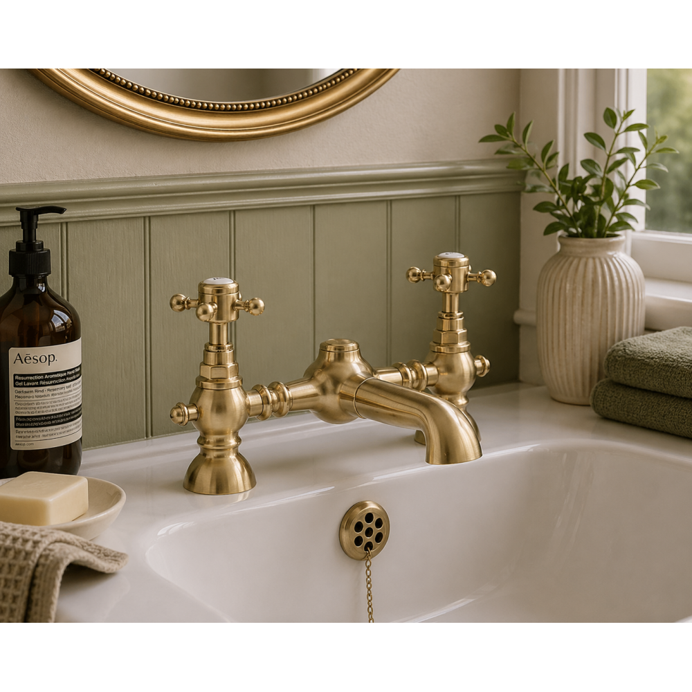 Abode Sentiment Bath Filler - Brushed Brass