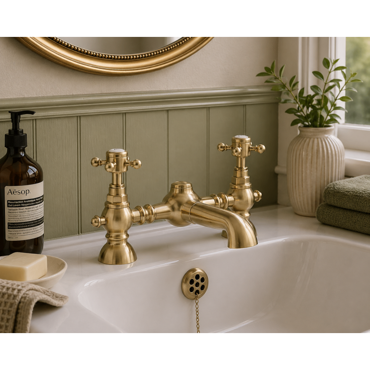 Abode Sentiment Bath Filler - Brushed Brass