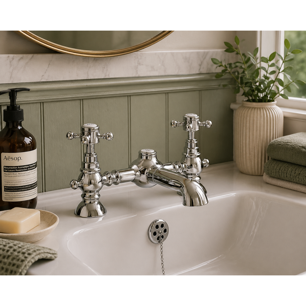 Abode Sentiment Bath Filler - Chrome