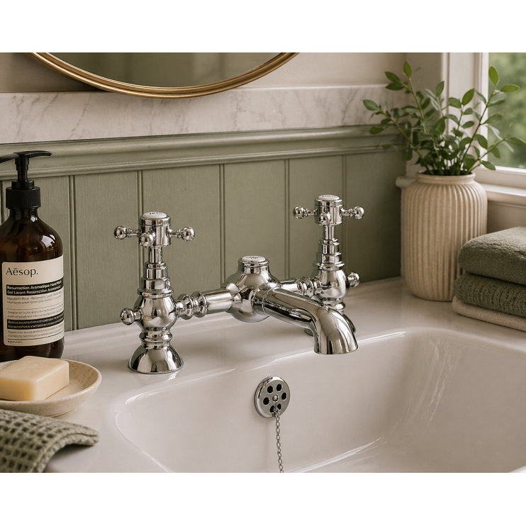 Abode Sentiment Bath Filler - Chrome