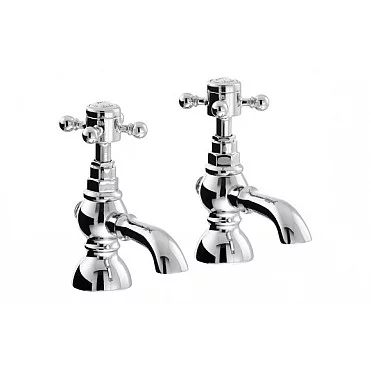 Abode Sentiment Bath Pillar Taps - Chrome