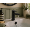 Berio Basin Mixer & Waste - Matt Black Bathroom Taps