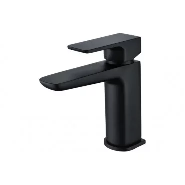 Berio Basin Mixer & Waste - Matt Black Bathroom Taps