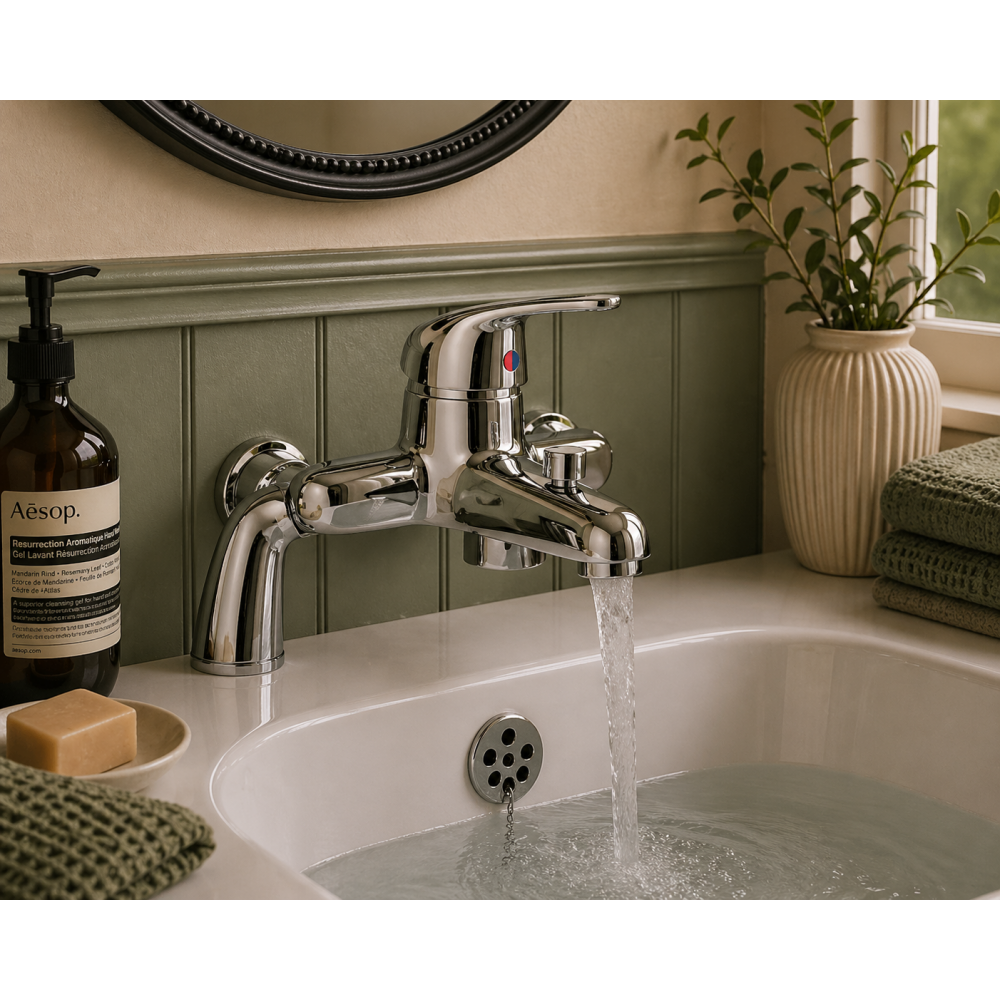 Nerola Bath Filler - Chrome Bathroom Taps