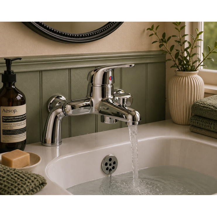 Nerola Bath Filler - Chrome Bathroom Taps