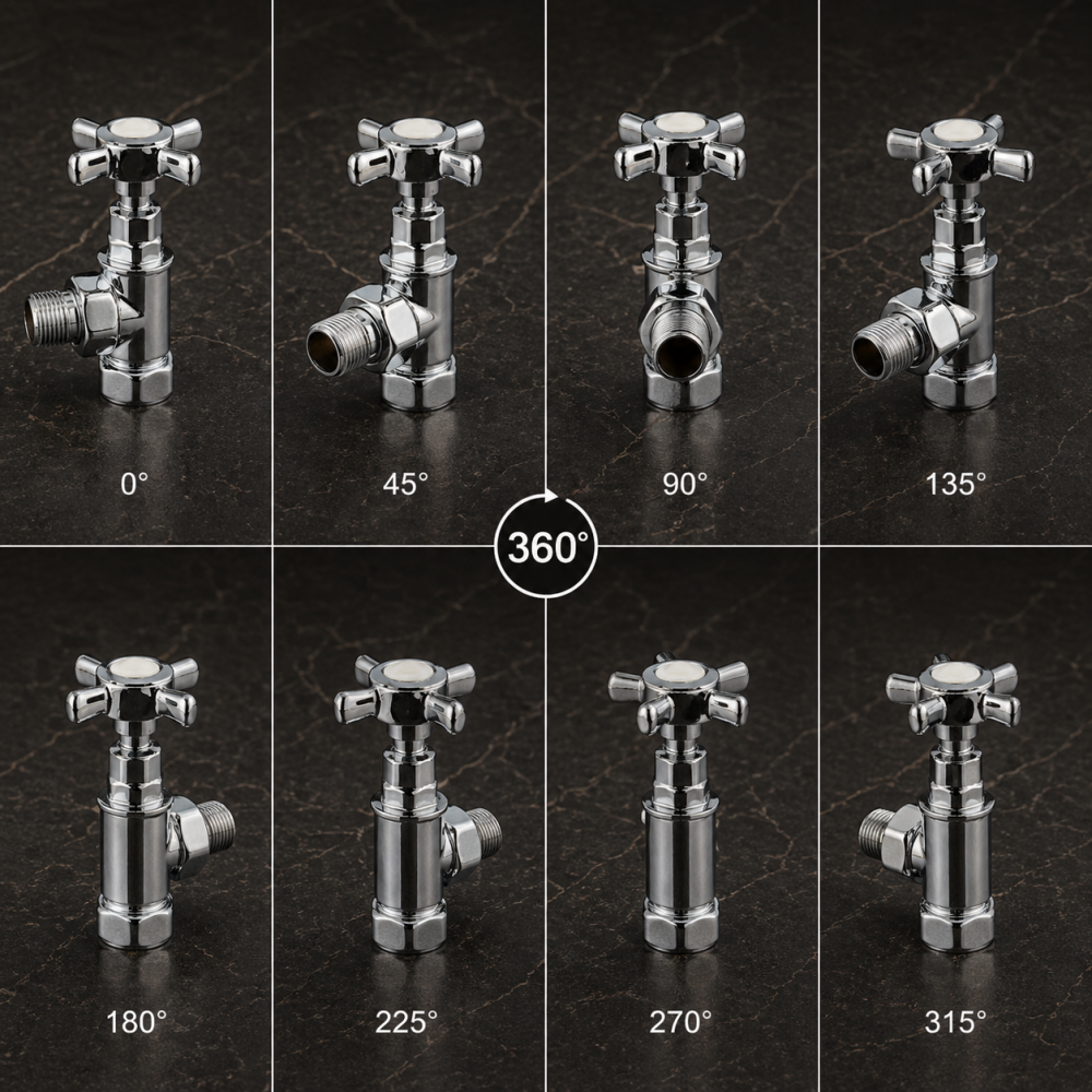 Crosshead Radiator Valves - Angled (pr)