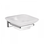 Origins Living Colorado Glass Soap Dish - Chrome/Glass 6911-13 Bathroom Wall Accessory