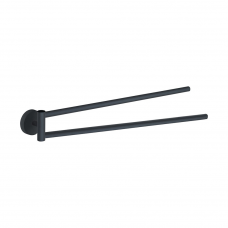 Origins Living Eros Double Swing Towel Rail - Black 2323-14 Bathroom Wall Accessories