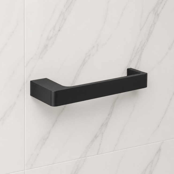 Origins Living Pirenei Open Toilet Roll Holder - Black PI24-14