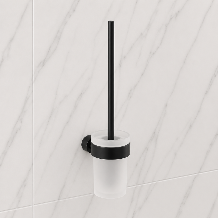 Origins Living Pirenei WC Brush Set Wall Mounted - Black PI33/03-14