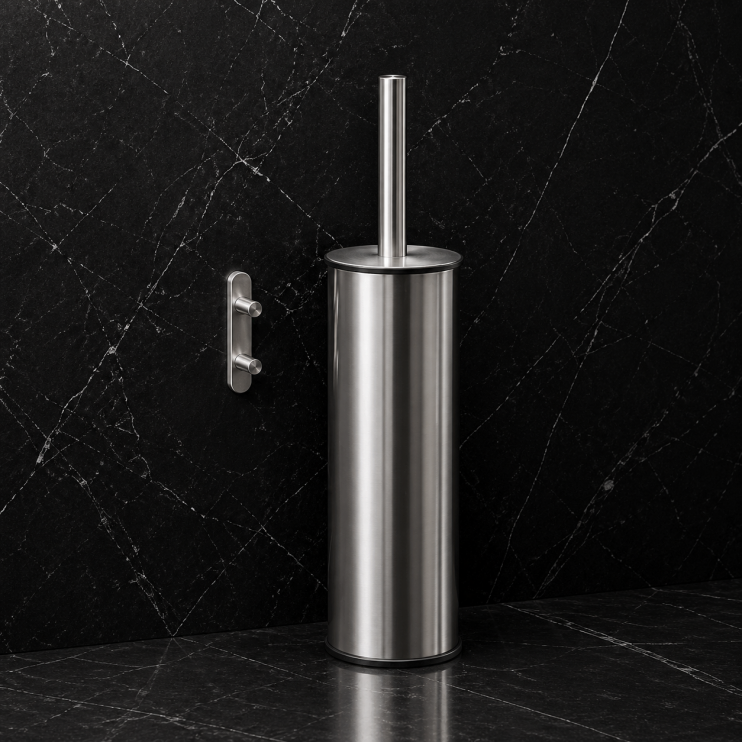 Origins Living G Pro Metal Toilet Brush Wall Mounted - Brushed 5034/03-38 Bathroom Accessory