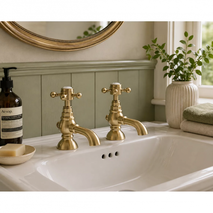 Traditional Bathroom Taps in Gold
