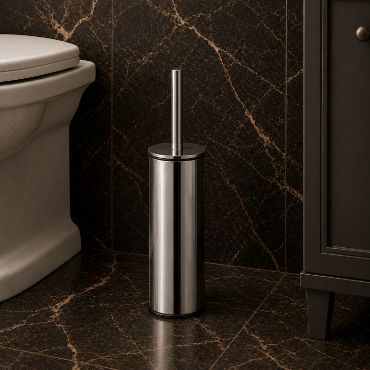 Origins Living G Pro Metal Toilet Brush Freestanding - Chrome 5034-13 Bathroom Accessory