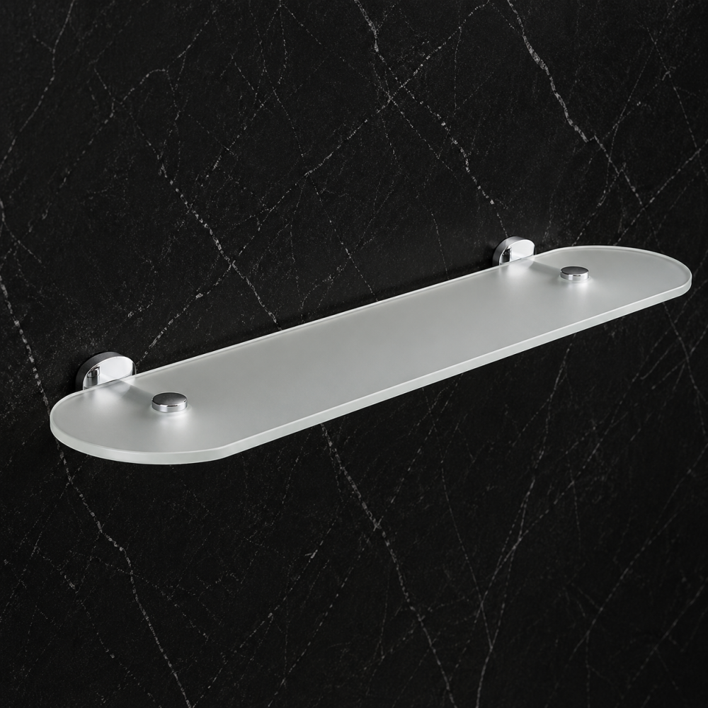 Origins Living Edera Plus Accessories EP19/55-13 Origins Living Edera Plus Glass Shelf 53cm - Chrome EP19/55-13 Bathroom Wall Accessory