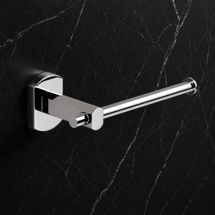 Origins Living Edera Plus Open Toilet Roll Holder - Chrome EP24-13 Bathroom Wall Accessory