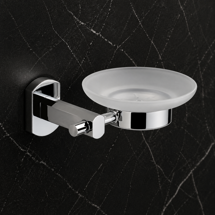 Origins Living Edera Plus Soap Dish - Chrome EP11-13 Bathroom Wall Accessory