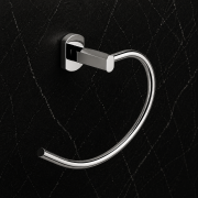 Origins Living Edera Plus Towel Ring - Chrome EP70-13 Bathroom Wall Accessory