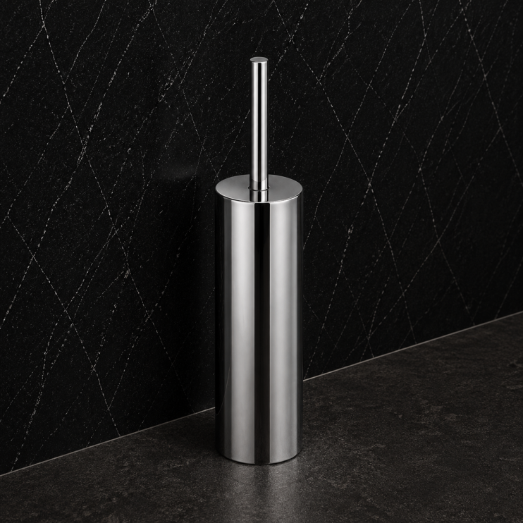 Origins Living Edera WC Brush Set Free Standing - Chrome ED34-13 Bathroom Wall Accessory