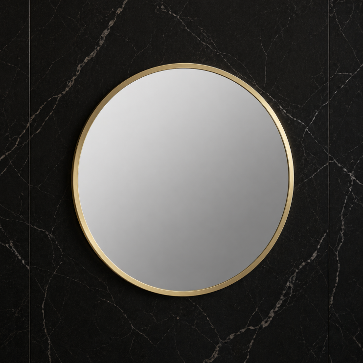 Kenji 500mm Round Mirror - Brushed Bronze