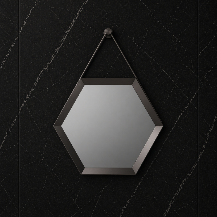 Kanto 500x433mm Hexagonal Mirror - Bronze