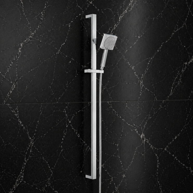 Abode Euphoria Square Sliding Rail Shower Kit (Single Pattern) - Chrome