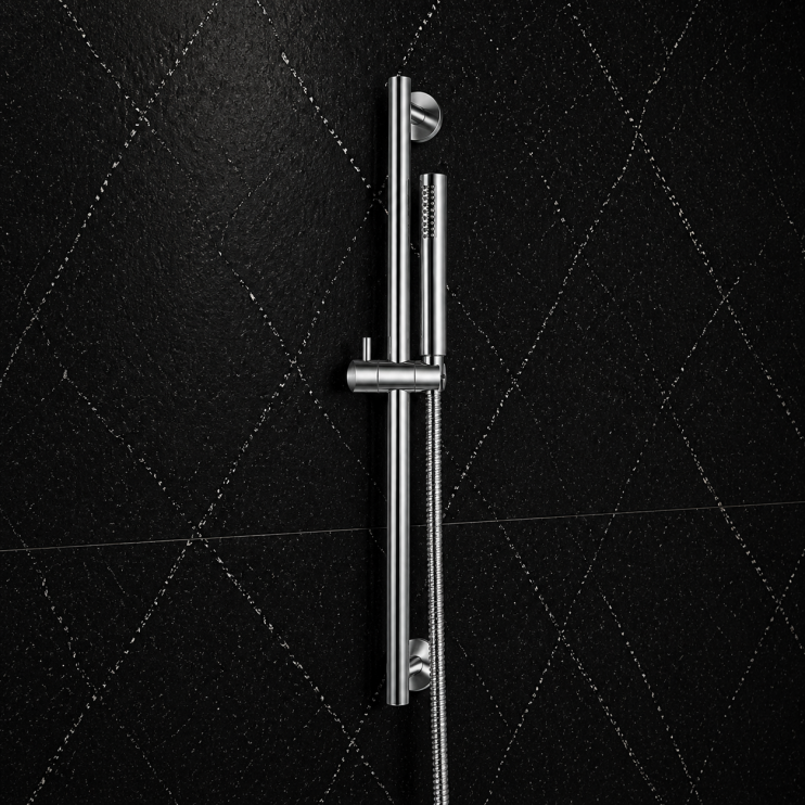 Vema Tiber Riser  Handset & Hose Set - St/Steel