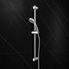 Vema Timea Chrome Riser  Handset & Hose Set