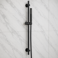 Vema Maira Black ABS Riser Rail w/Hose & Handset
