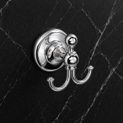 Origins Living Albany Double Hook - Chrome ALB-110208-CH Bathroom Wall Fitting