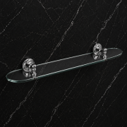 Origins Living Albany Glass Shelf - Chrome ALB-120060-CH Bathroom Wall Fitting