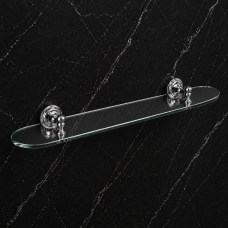 Origins Living Albany Glass Shelf - Chrome ALB-120060-CH Bathroom Wall Fitting