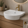 Semi Recessed Basin DIPB1140 Cilantro 555x435mm 1TH Semi Recessed Basin