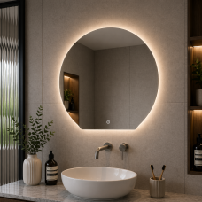Otsu 600x500mm Round Back-Lit LED Mirror
