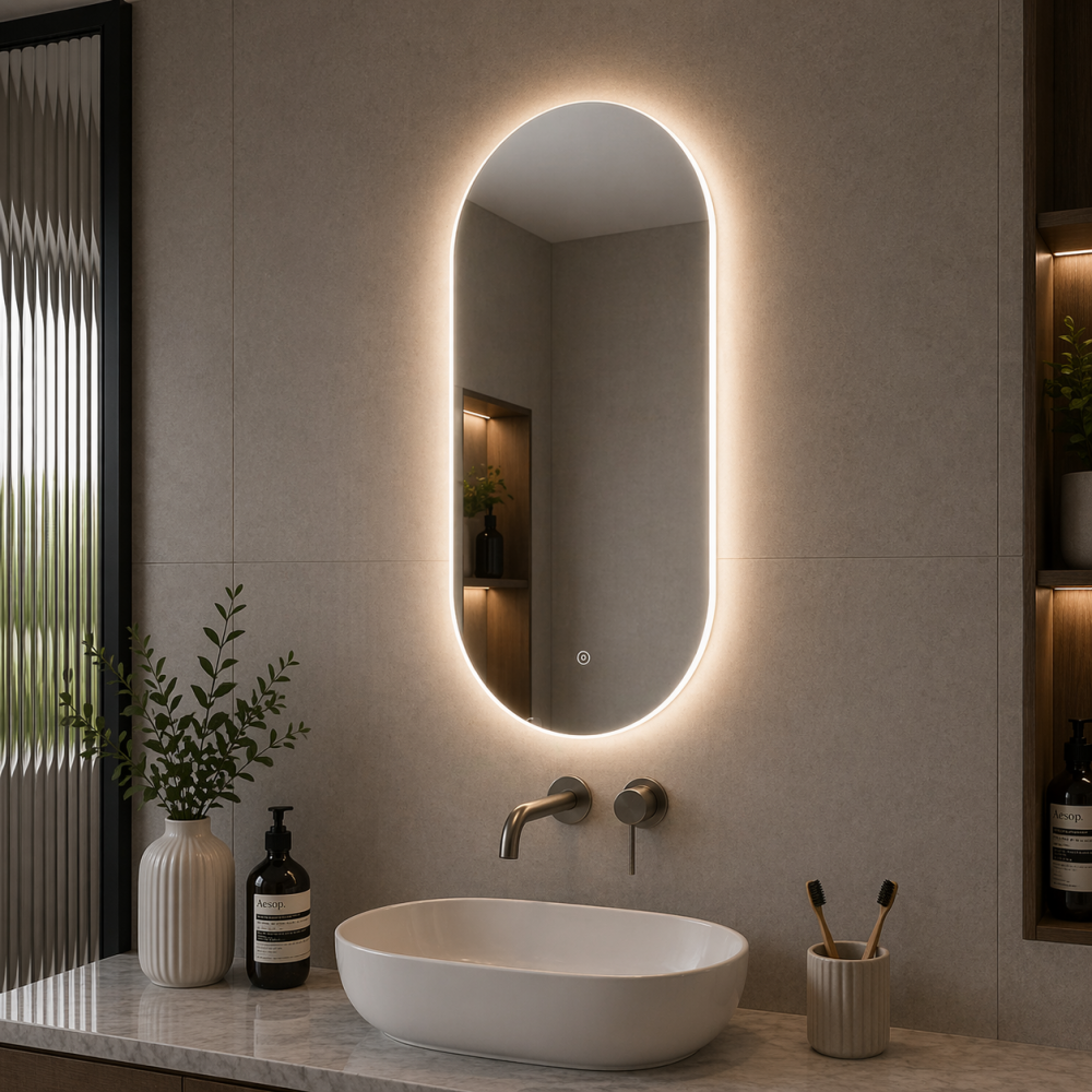 Savita 400mm Oblong Back-Lit LED Mirror
