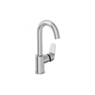 VitrA Flow Round Swivel Basin Mixer - Chrome