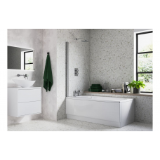 800x1400mm Sail Bath Screen (6mm) - Chrome 800x1400mm Sail Bath Screen (6mm) - Chrome