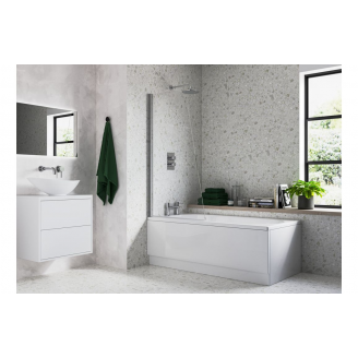 Bath Screen DIBS0128 800x1400mm Sail Bath Screen (6mm) - Chrome